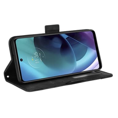 SKALO Moto G51 6-FACK Plånboksfodral - Svart