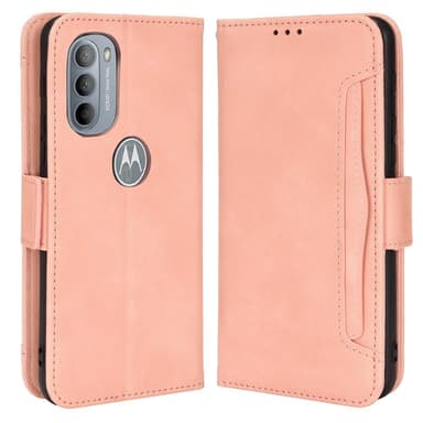 SKALO Moto G31 / G41 6-FACK Plånboksfodral - Rosa