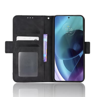 SKALO Moto G31 / G41 6-FACK Plånboksfodral - Svart