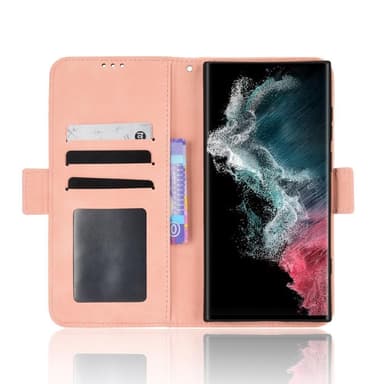 SKALO Samsung S22 Ultra 6-FACK Plånboksfodral - Rosa