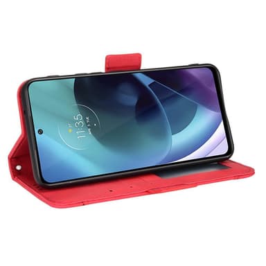 SKALO Moto G31 / G41 6-FACK Plånboksfodral - Röd