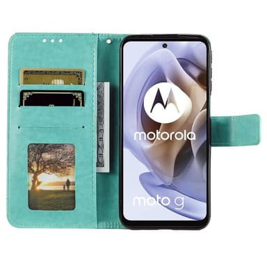 SKALO Moto G31 / G41 Mandala Plånboksfodral - Turkos
