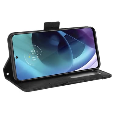 SKALO Moto G31 / G41 6-FACK Plånboksfodral - Svart