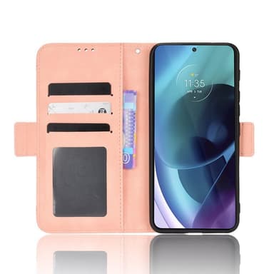 SKALO Moto G31 / G41 6-FACK Plånboksfodral - Rosa