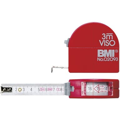 BMI Viso 405341010 Måttband 3 m Stål
