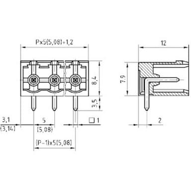 WAGO 2003-7646 Installationsplint 5.20 mm Fjäder