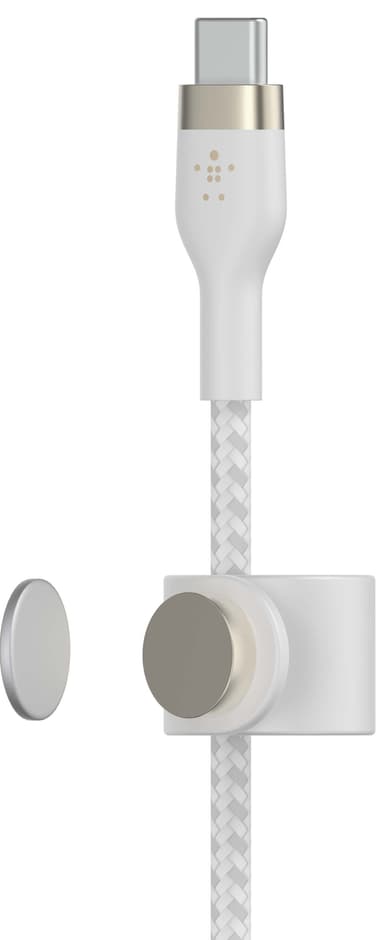 Belkin USB-C till Lightning flätad silikonkabel 3m (vit)