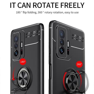 Xiaomi 11T / 11T Pro skal med Finger Ring och inbyggd plåt