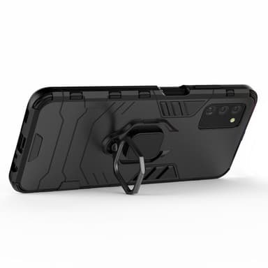 SKALO Samsung A02s / A03s Armor Hybrid Metallring skal - Svart