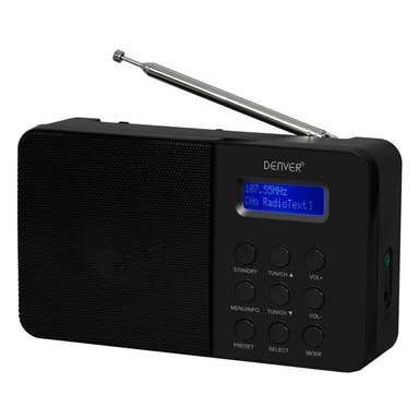 Denver DAB+ & FM-radio Svart (DAB-33BLACK) - Elgiganten