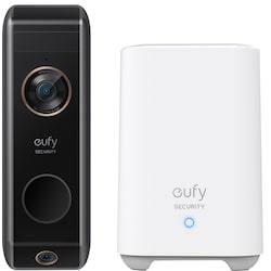 Eufy 2K Dual Cam Video Doorbell +Eufy Security HomeBase 2 gateway