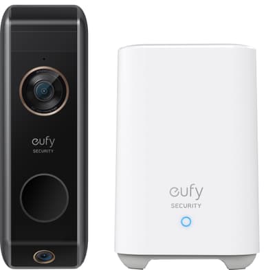 Eufy 2K Dual Cam Video Doorbell +Eufy Security HomeBase 2 gateway