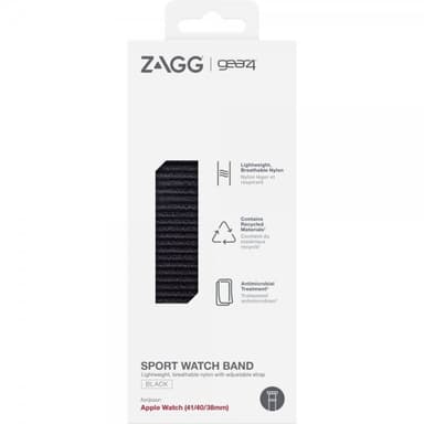 Gear4 Apple Watch 38/40/41mm Armband Sport Watch Band Svart