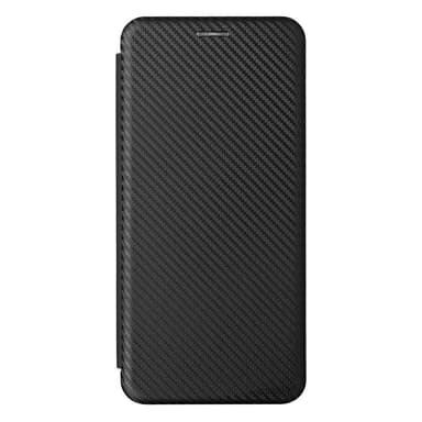 SKALO Moto E30 / E40 Carbon Fiber Plånboksfodral - Svart
