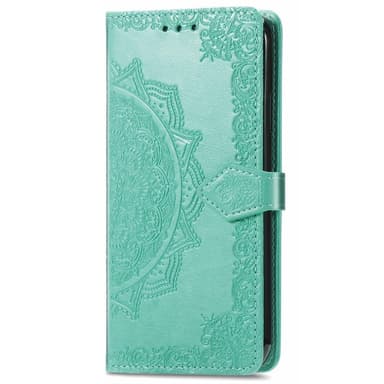 SKALO Moto G51 Mandala Plånboksfodral - Turkos