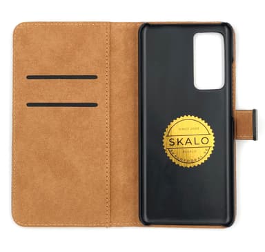 SKALO Xiaomi Redmi Note 11 Pro Plånboksfodral Äkta Skinn - Svart