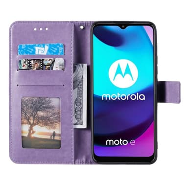 SKALO Moto E20/E30/E40 Mandala Plånboksfodral - Lila