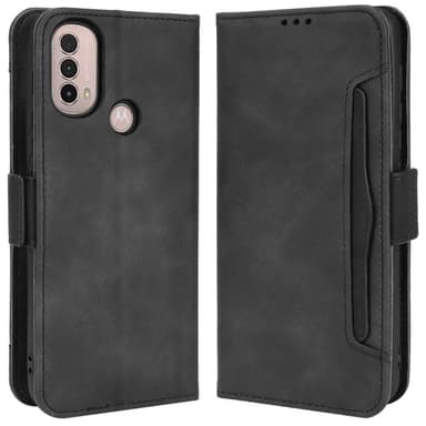 SKALO Moto E20/E30/E40 6-FACK Plånboksfodral - Svart