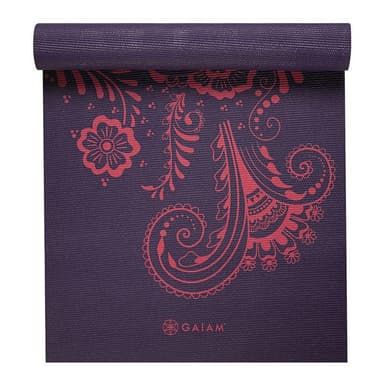 Gaiam Aubergine Swirl Yoga Mat 6mm Premium, Yogamattor