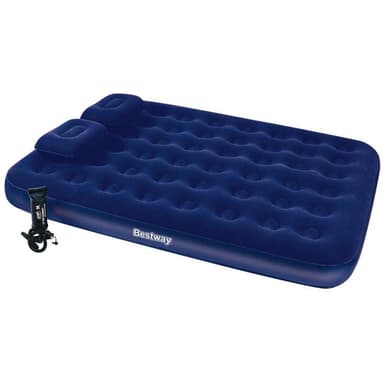 Bestway Luftmadrass med kudde och luftpump 203 x 152 x 22 cm 67374