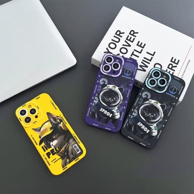 TPU telefonfodral Skal för iPhone 15 Fodral Katt - Svart