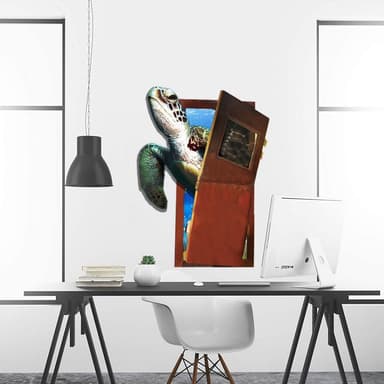 45x60cm havssköldpadda väggdekor självhäftande avtagbar dekal
