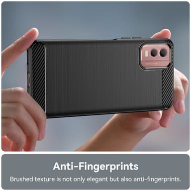 Slim-Fit TPU telefonfodral Skal för Nokia C32 - Svart