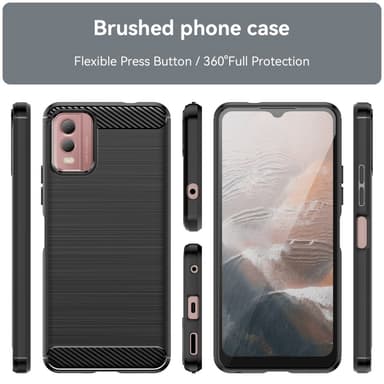 Slim-Fit TPU telefonfodral Skal för Nokia C32 - Svart