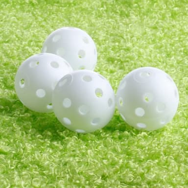 Träningsgolfbollar med hål 10-pack Vit
