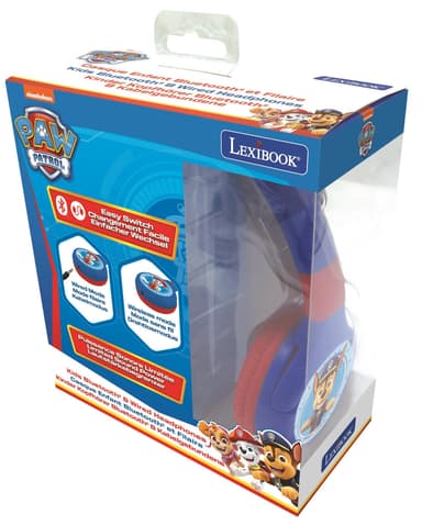 2 i 1 Bluetooth och trådbundna bekväma hopfällbara hörlurar med säker volym för barn - Paw Patrol