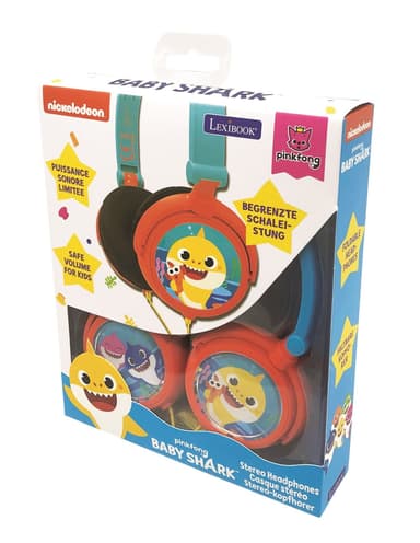 Baby Shark Stereo Wired hopfällbara hörlurar