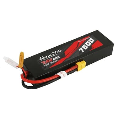 2s  7600mAh - 60C - Gens Ace XT60 PCM -fodral