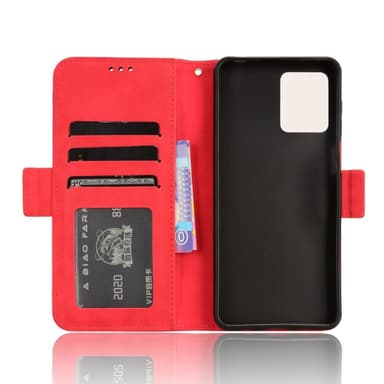 SKALO Motorola Moto G14 6-FACK Plånboksfodral - Röd