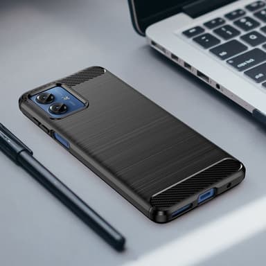 SKALO Motorola Moto G14 Armor Carbon Stöttåligt TPU-skal - Svart