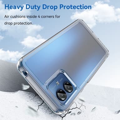 SKALO Motorola Moto G14 Transparent TPU Metalknappar Skal - Transparent