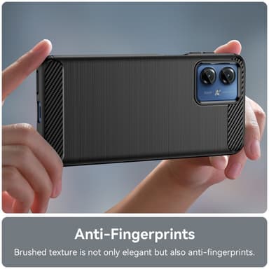 SKALO Motorola Moto G14 Armor Carbon Stöttåligt TPU-skal - Svart