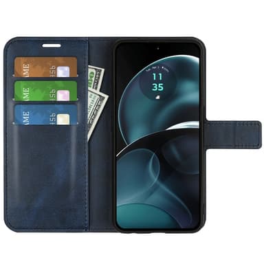 SKALO Motorola Moto G14 Premium Plånboksfodral - Blå