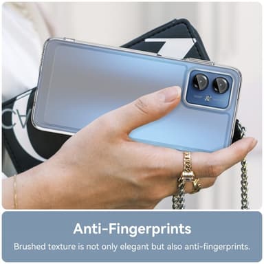 SKALO Motorola Moto G14 Transparent TPU Metalknappar Skal - Transparent