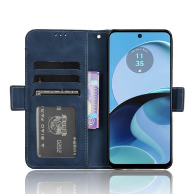 SKALO Motorola Moto G14 6-FACK Plånboksfodral - Blå