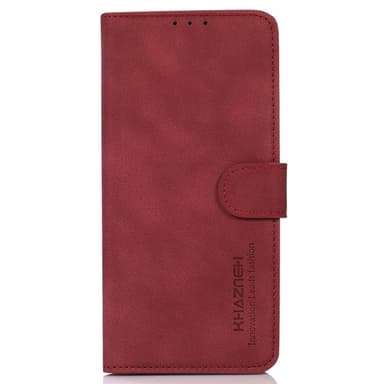 SKALO Motorola Moto G14 KHAZNEH Plånboksfodral i PU-Läder - Röd