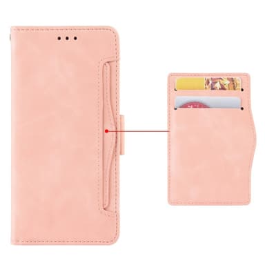 SKALO Motorola Moto G14 6-FACK Plånboksfodral - Rosa