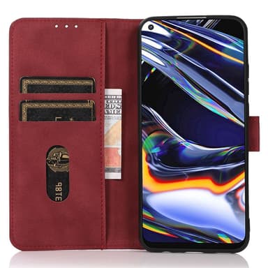 SKALO Motorola Moto G14 KHAZNEH Plånboksfodral i PU-Läder - Röd