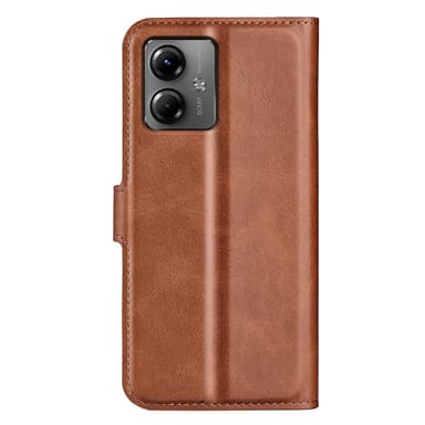 SKALO Motorola Moto G14 Premium Plånboksfodral - Brun