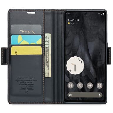 CASEME Plånboksfodral till Pixel 8 Pro - Svart