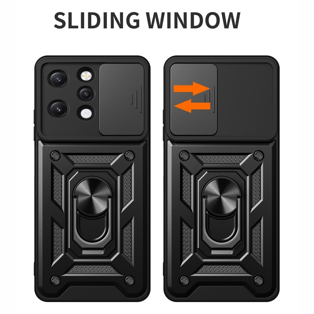För Xiaomi Redmi 12 Linsskydd Telefonfodral PC+TPU-skal med stöd
