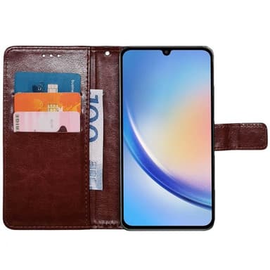Plånboksfodral 3-kort Samsung Galaxy A05s - Brun
