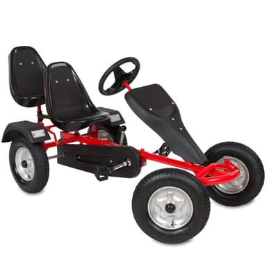 tectake Gokart 2-sits - röd