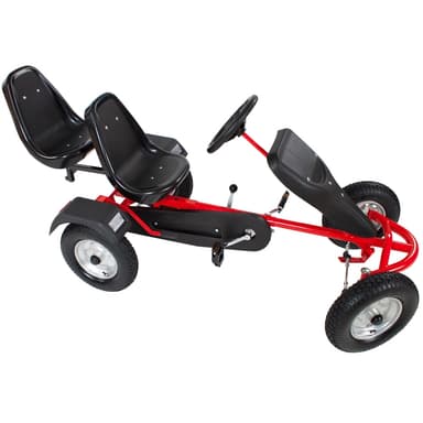 tectake Gokart 2-sits - röd