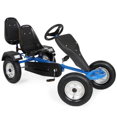 tectake Gokart 2-sits - blå