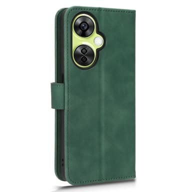 SKALO OnePlus Nord CE 3 Lite 5G Matt PU-Läder Plånboksfodral - Grön